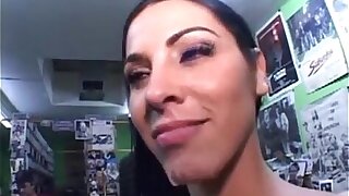 Busty Brunette gets fucked in sexual intercourse shop